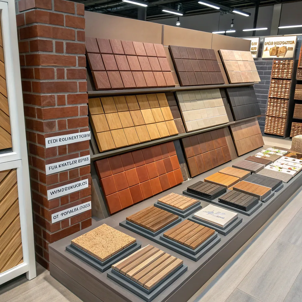 High-quality building materials display